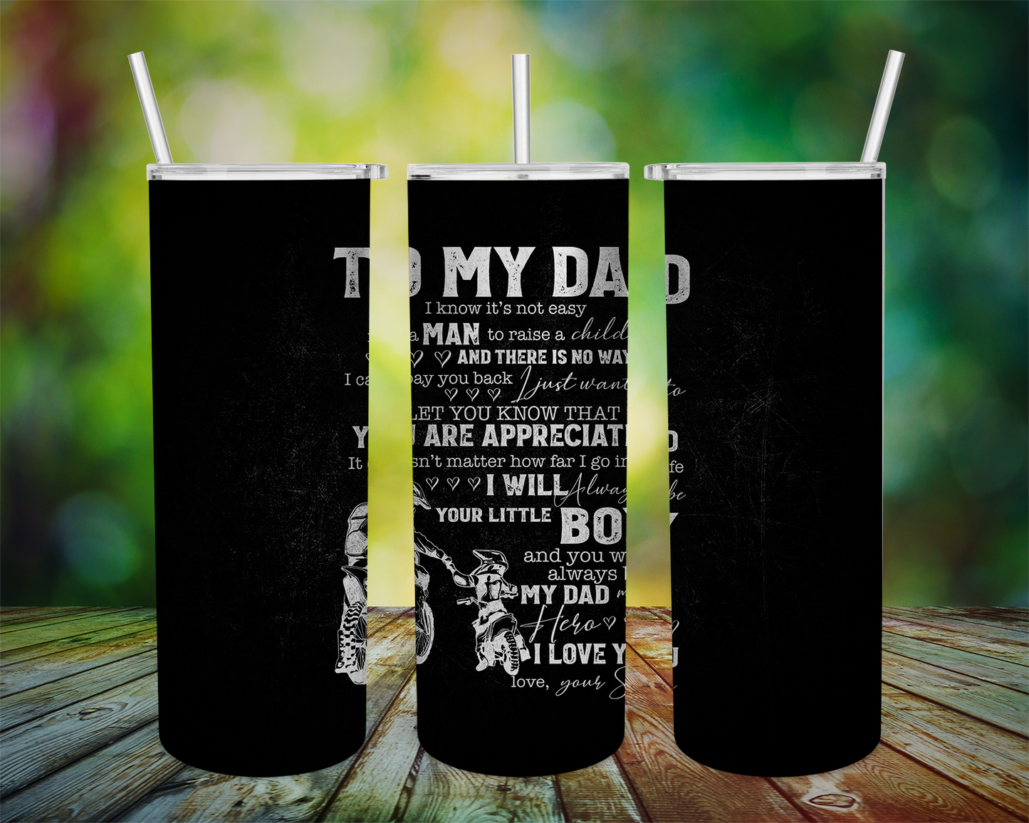 Fathers day Tumbler Moto Dad